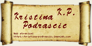 Kristina Podraščić vizit kartica